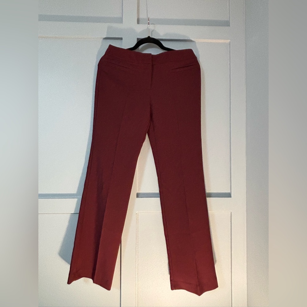 Elegant Burgundy Women's Pants - Picture 2 of 9